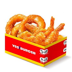Ланч бокс с креветками и луковыми кольцами, YESburger - Минск