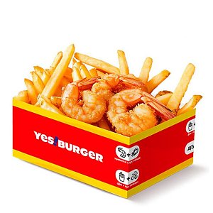 Ланч бокс с креветками и фри, YESburger - Минск
