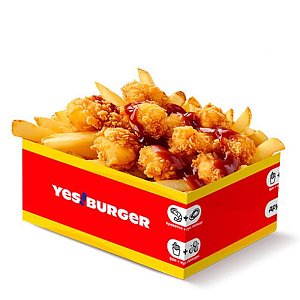 Ланч бокс с фри и куриным попкорном, YESburger - Минск
