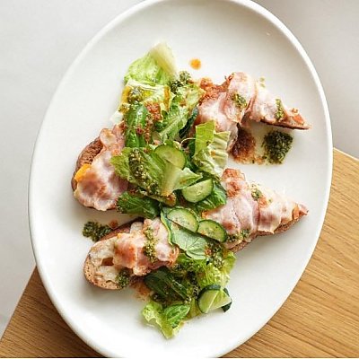 Заказать Солодовый рустик с беконом, тыквой и копченым сыром, PaPi Pizza