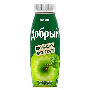 Яблочный сок Добрый 0.3л, Шаурма №1 - Поставы