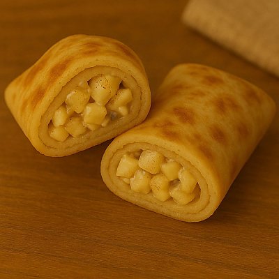 Заказать Блинчики с яблоком, бананом и корицей, Пельмени с характером