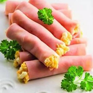 Рулетики из ветчины с сыром и яйцом, Фуршеринг (Пельмени с характером)