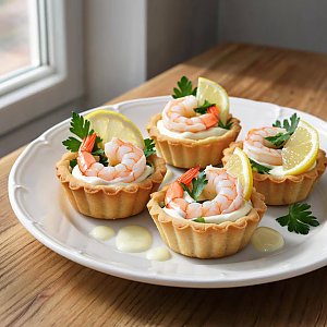 Тарталетки с креветками, Фуршеринг (Пельмени с характером)