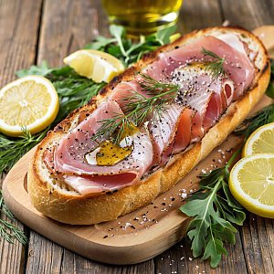 Брускетта с балыком, Фуршеринг (Пельмени с характером)