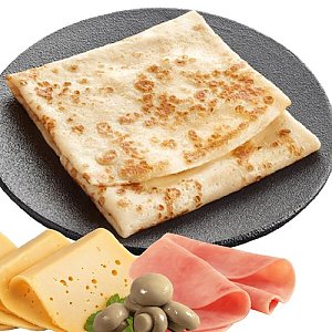 Блин с ветчиной, сыром и грибами, Зебра (на Привокзальной)