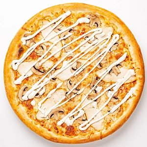 Пицца Цыпленок с грибами и грибным соусом 32см, Первое Семейное Кафе