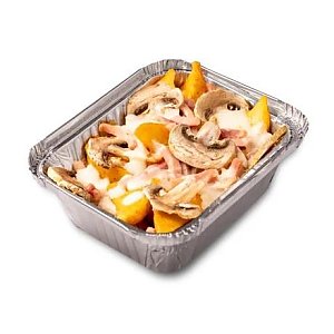 Картофель с ветчиной и грибами, Ежик