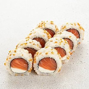 Ролл Лосось с кунжутом и кимчи, Ежик