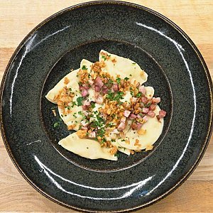Вареники с картофелем и беконом, Bresto Testo