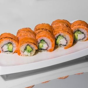 Ролл с лососем и крабом, Хотей