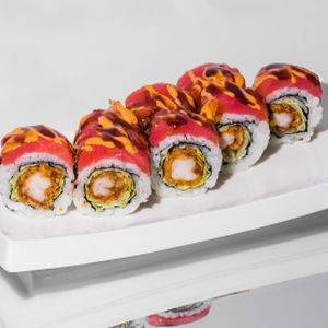 Ролл с тунцом и хрустящей креветкой, Хотей