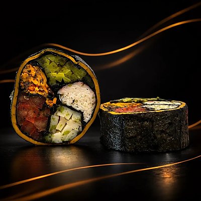 Заказать Кето ролл (мидия, краб, кальмар) в сыре, RollBerry