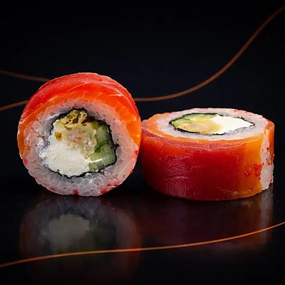 Заказать Ролл Дабл с тунцом и лососем, RollBerry