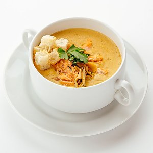 Овощной суп-пюре с лососем, Квартал 2.0