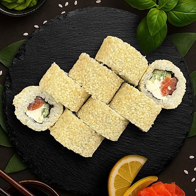 Заказать Ролл Филадельфия в кунжуте, Ролл на стол