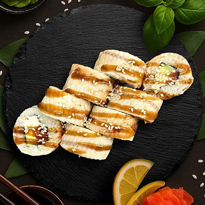 Заказать Ролл Унаги Онигара, Ролл на стол