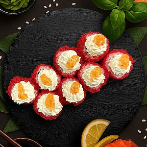 Ролл с лососем и манго, Ролл на стол