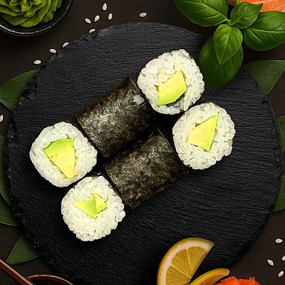 Заказать Хосомаки с авокадо, Ролл на стол