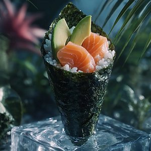 Темаки с лососем, Ролл на стол