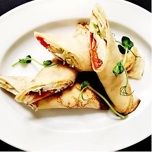 Блинчики с сёмгой, Драники, блины & пельмени