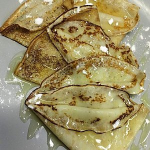 Блинчики с медом, Драники, блины & пельмени