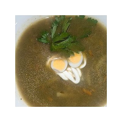 Заказать Щи зелёные с курицей, Драники, блины & пельмени
