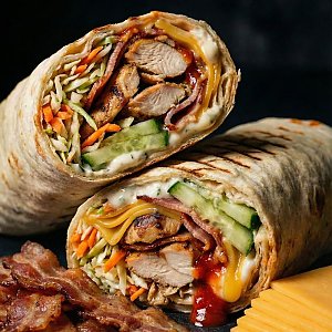 Шаурма с беконом и сыром Большая, Сайгон у Нины