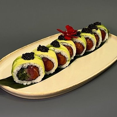 Заказать Ролл Зелёный Дракон, Много Рыбы