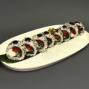Ролл с лососем и хияши, Много Рыбы
