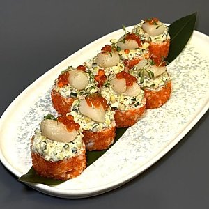 Ролл с гребешком, Много Рыбы