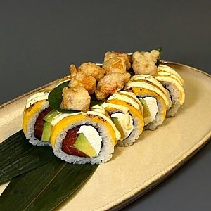 Ролл с попкорном из креветок, Много Рыбы