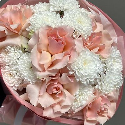 Заказать Букет из хризантем и роз, Вальс Цветов