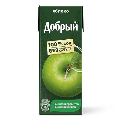 Заказать Добрый яблочный сок 0.2л, Good Food