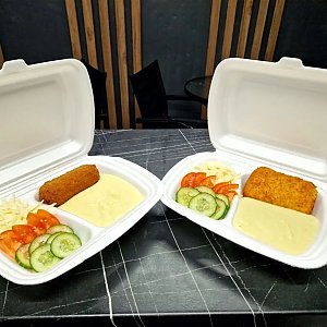 Ланч с котлетой По-киевски со шпинатом, Шаверма Profi