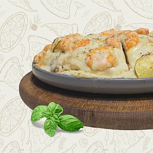 Пирог-пицца с морепродуктами, Nook