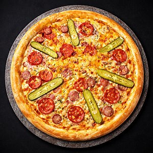 Пицца Пепперони с соусом бургер 30см, Фьюжн Пицца