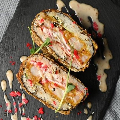 Заказать Суши-бургер с креветкой, Golden Chef Sushi