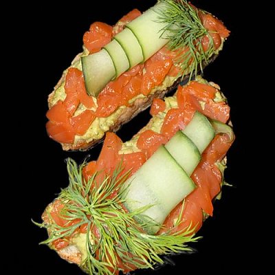 Заказать Брускетты с красной рыбой, Бар Медведь