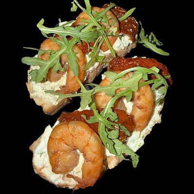 Заказать Брускетты с креветкой, Бар Медведь