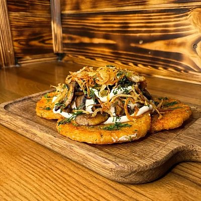 Заказать Драники с грибами и луком, Блинная - Витебск