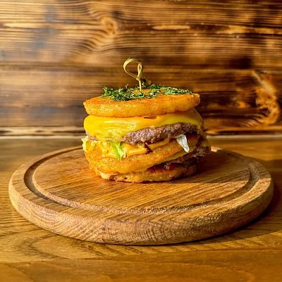 Заказать Дранбургер с двойной говядиной, Блинная - Витебск