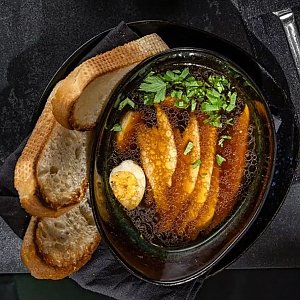 Легкий суп с перепелиным яйцом, SHTUKA