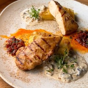 Филе цыплёнка с гратеном, Кафе Bosco