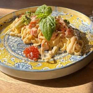 Тальятелле с лососем, Кафе Bosco