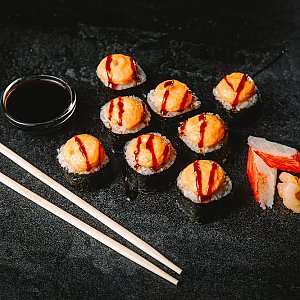 Ролл Непослушная креветка, Пёс и Лис