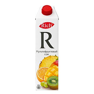 Rich сок из смеси фруктов мультифрут 1л, JOY Cafe