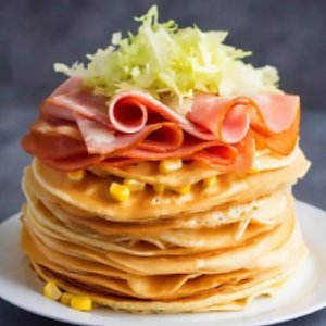 Блинчик с ветчиной, кукурузой, майонезом и айсбергом, Блинная - Могилев