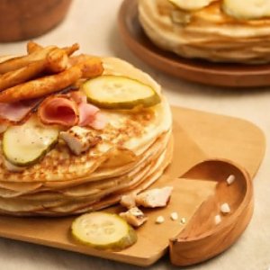 Блинчик с ветчиной, курочкой, маринованным огурчиком и чесночным соусом, Блинная - Могилев