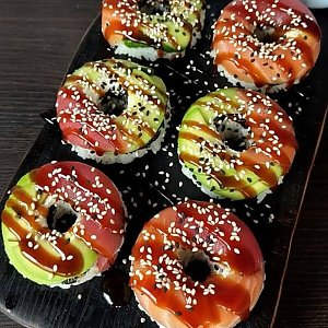 Суши-Пончики с лососем и тунцом (6шт), Кайо